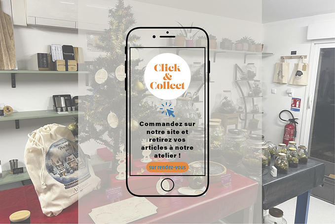 Click and collect pour aller retirer les articles à l'atelier de Giuseppe-creation.fr